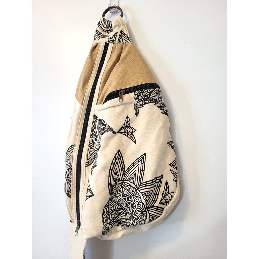 Cotton Ethnic Print Handmade Large Boho Slouch Pouch Sling Bag Unisex